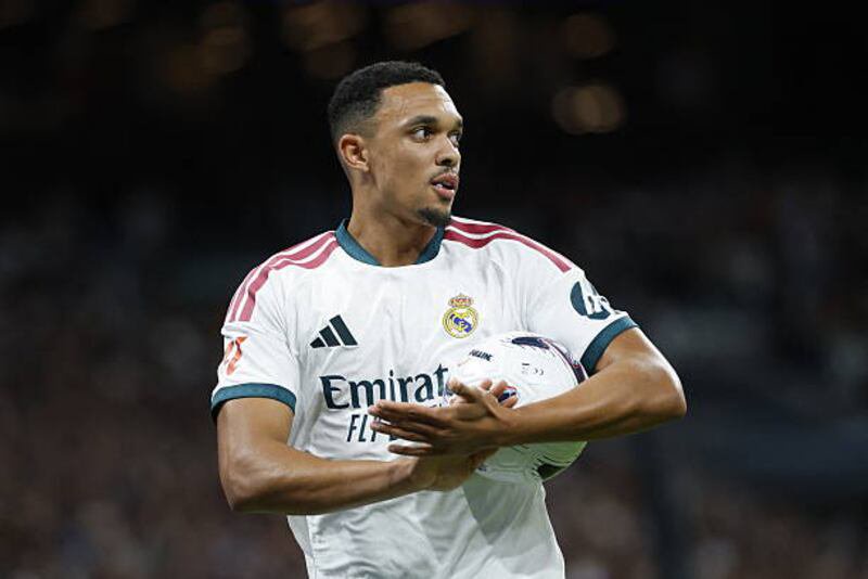 Former Liverpool standout player Trent Alexander-Arnold is finding it tough at Real. Photograph: Oscar Del Pozo/Getty