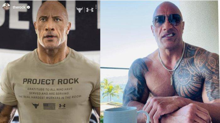 Kolase foto Dwayne Johnson atau The Rock