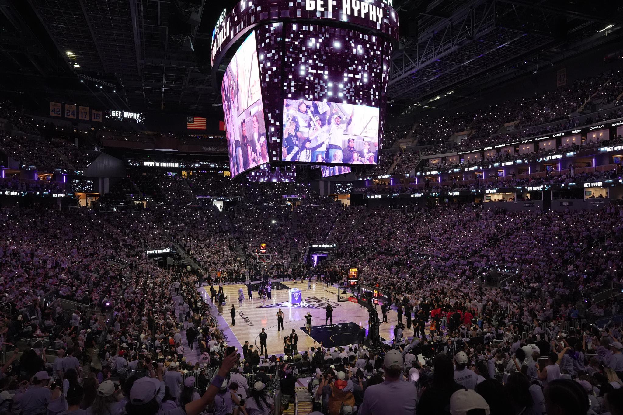 Interior view of the Chase Center during Game One of the WNBA Finals between the Atlanta Dream and the Golden State Valkyries.