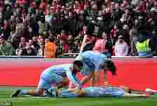 Torp and Coventry celebrated wildly, thinking they'd booked their place in the FA Cup final