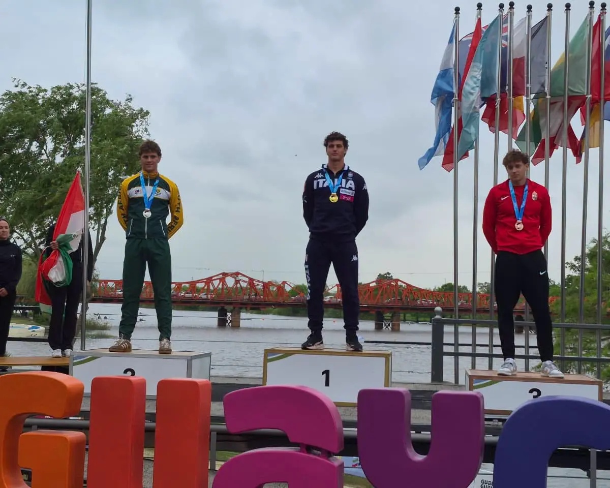 Silver Medal for Keegan Vogt and Paddlesport South Africa in the K1 Men U23 at Gualeguaychú, Argentina. Picture: Paddlesport South Africa/Facebook