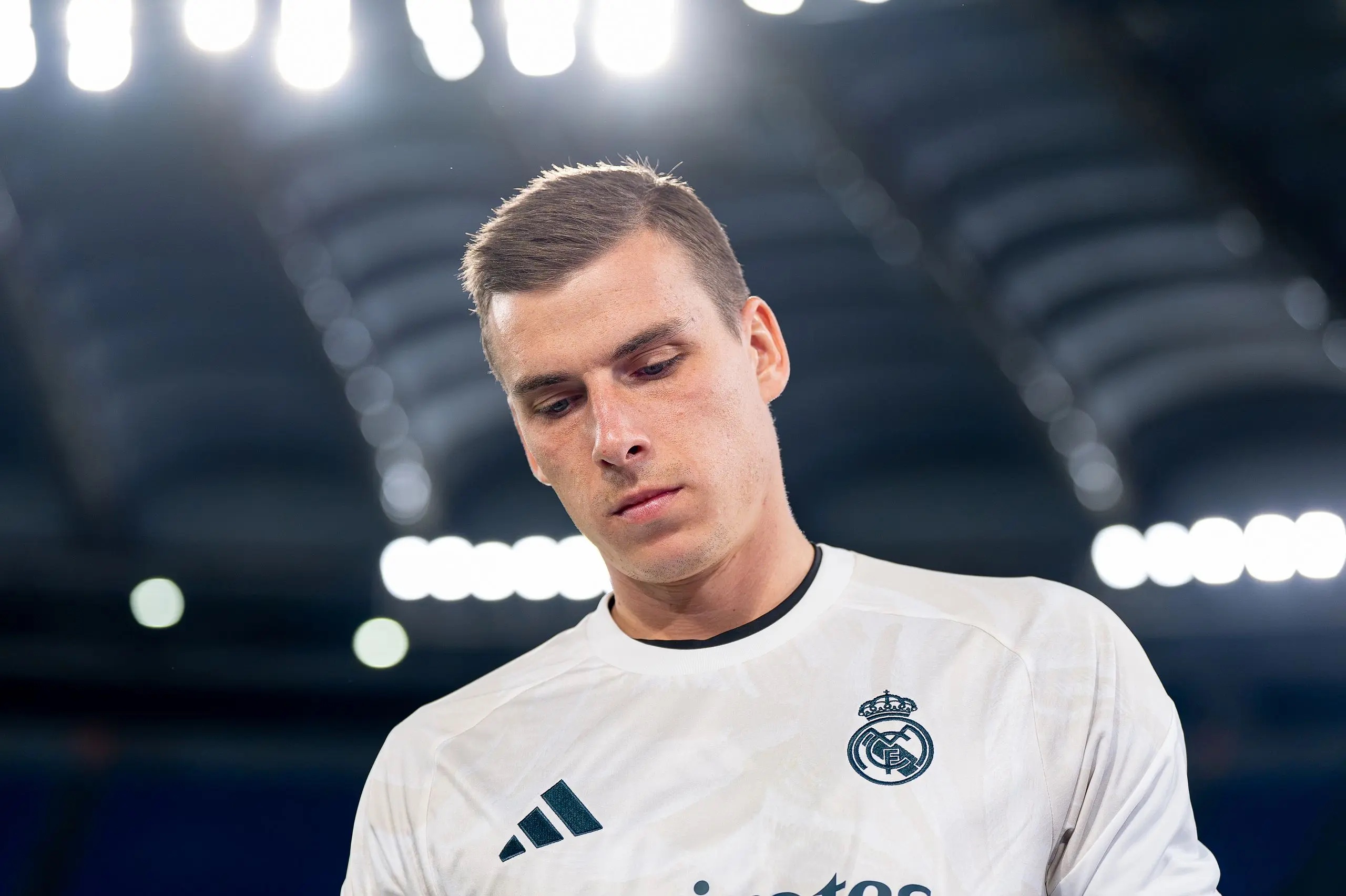 Andriy Lunin looking downcast, as usual.