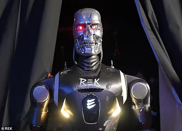 The robot weighed 200 pounds and was six feet tall