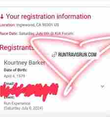 screen shot of a registration form