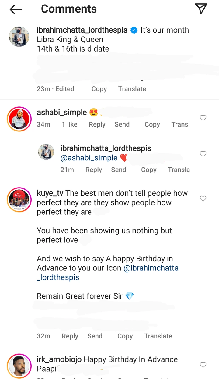 Actor Ibrahim Chatta Causes A Stir With Loved-up Photos Of Himself And Actress Jumoke Odetola