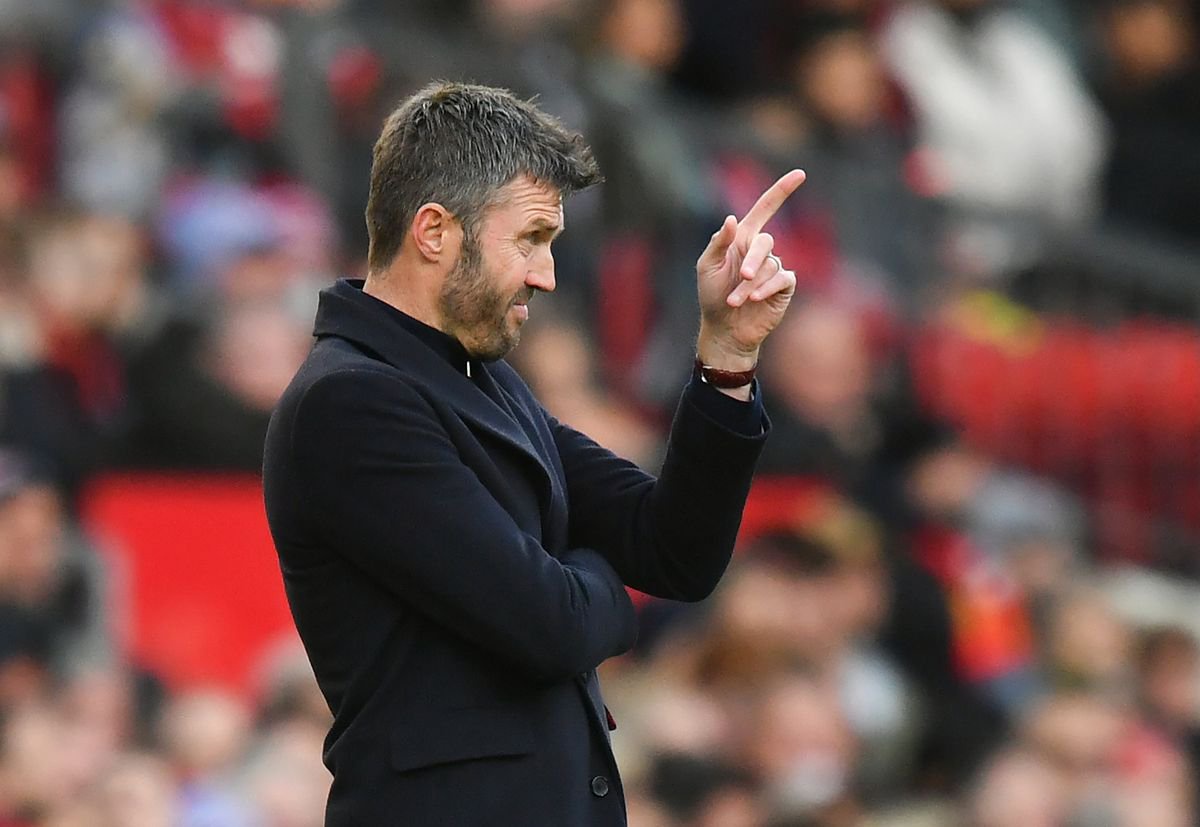 Manchester United's Manager Michael Carrick during the Premier League 2026/27 match between Manchester United and AFC Bournemouth at Old Trafford on October 25, 2026 in Manchester, United Kingdom
