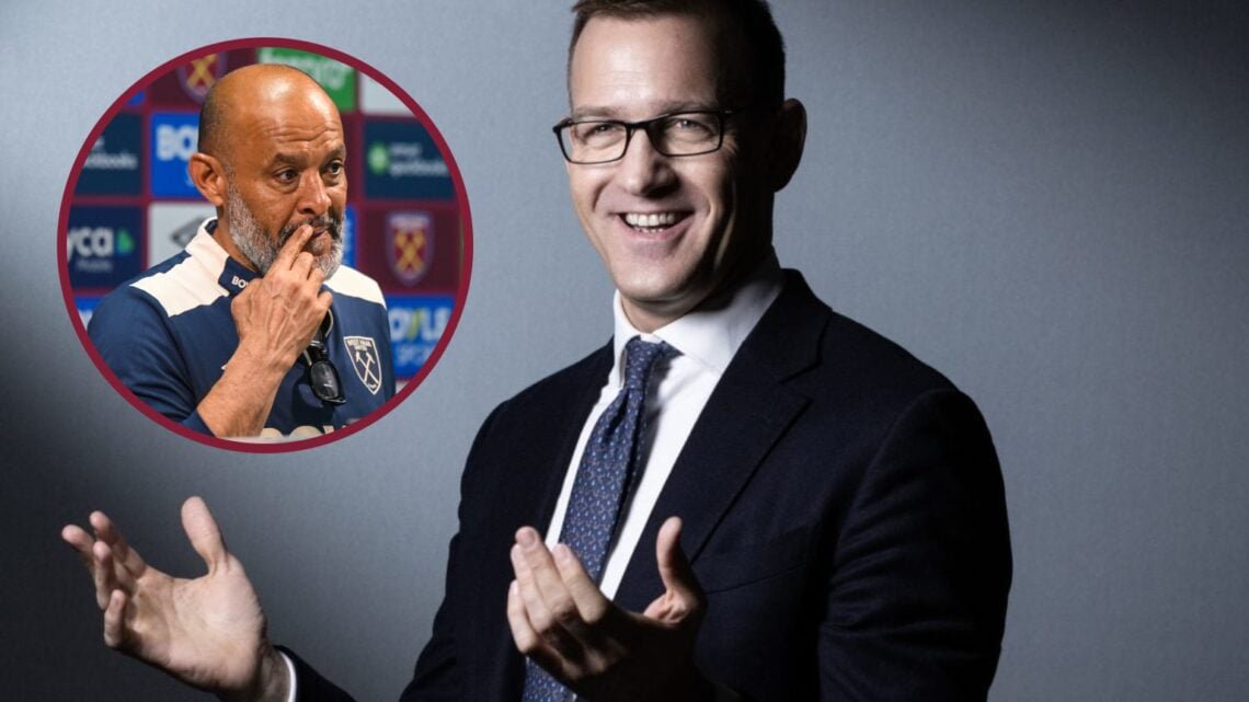 West Ham majority owner Daniel Kretinsky and manager Nuno Espirito Santo