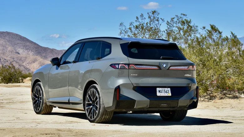 2027 BMW iX5 rear quarter view.