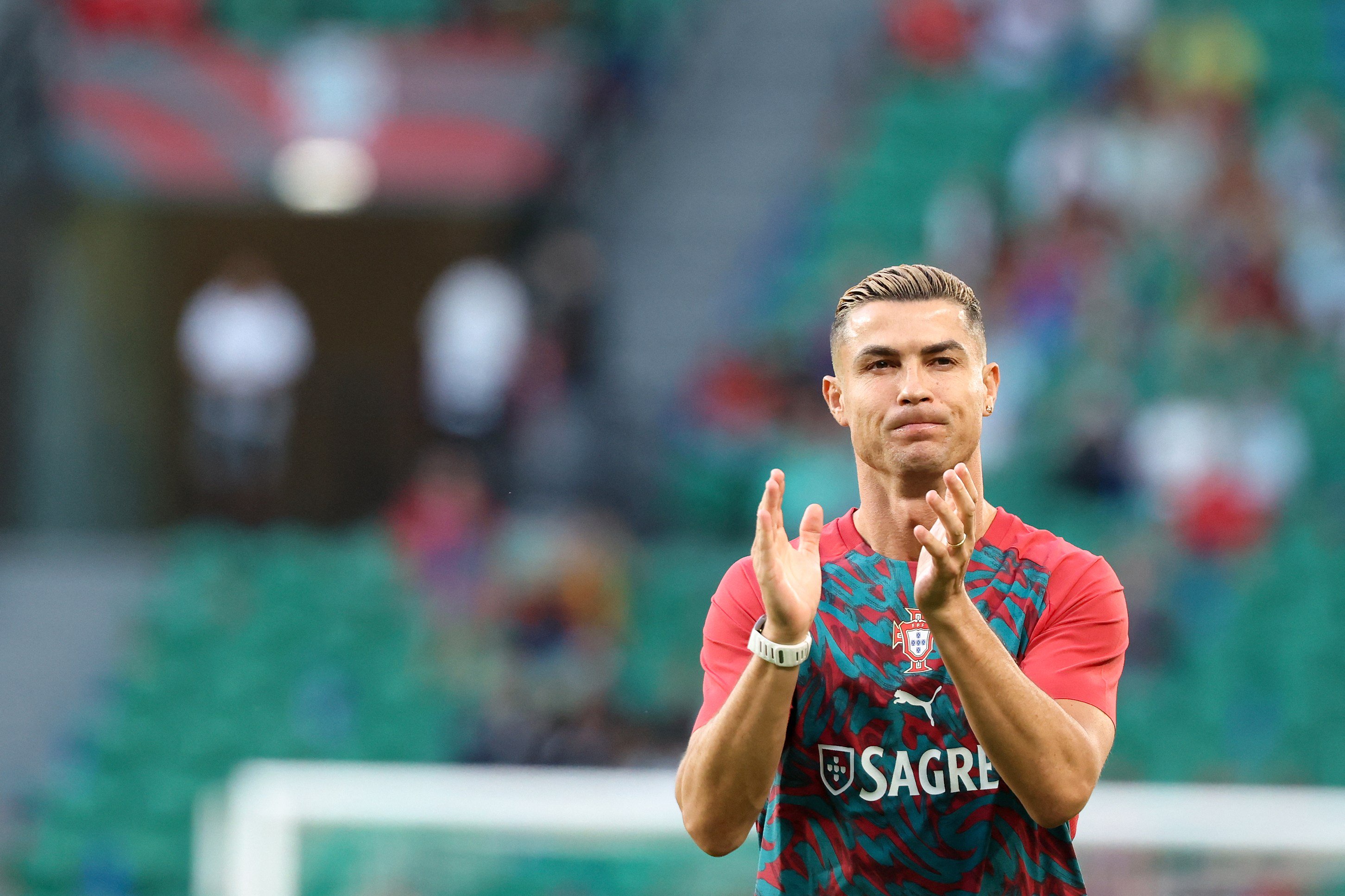 Cristiano Ronaldo before a Portugal match