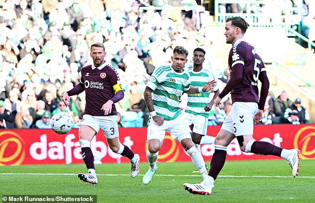 Celtic's Camilo Duran gets in on the act just after the interval in the thumping of Hearts