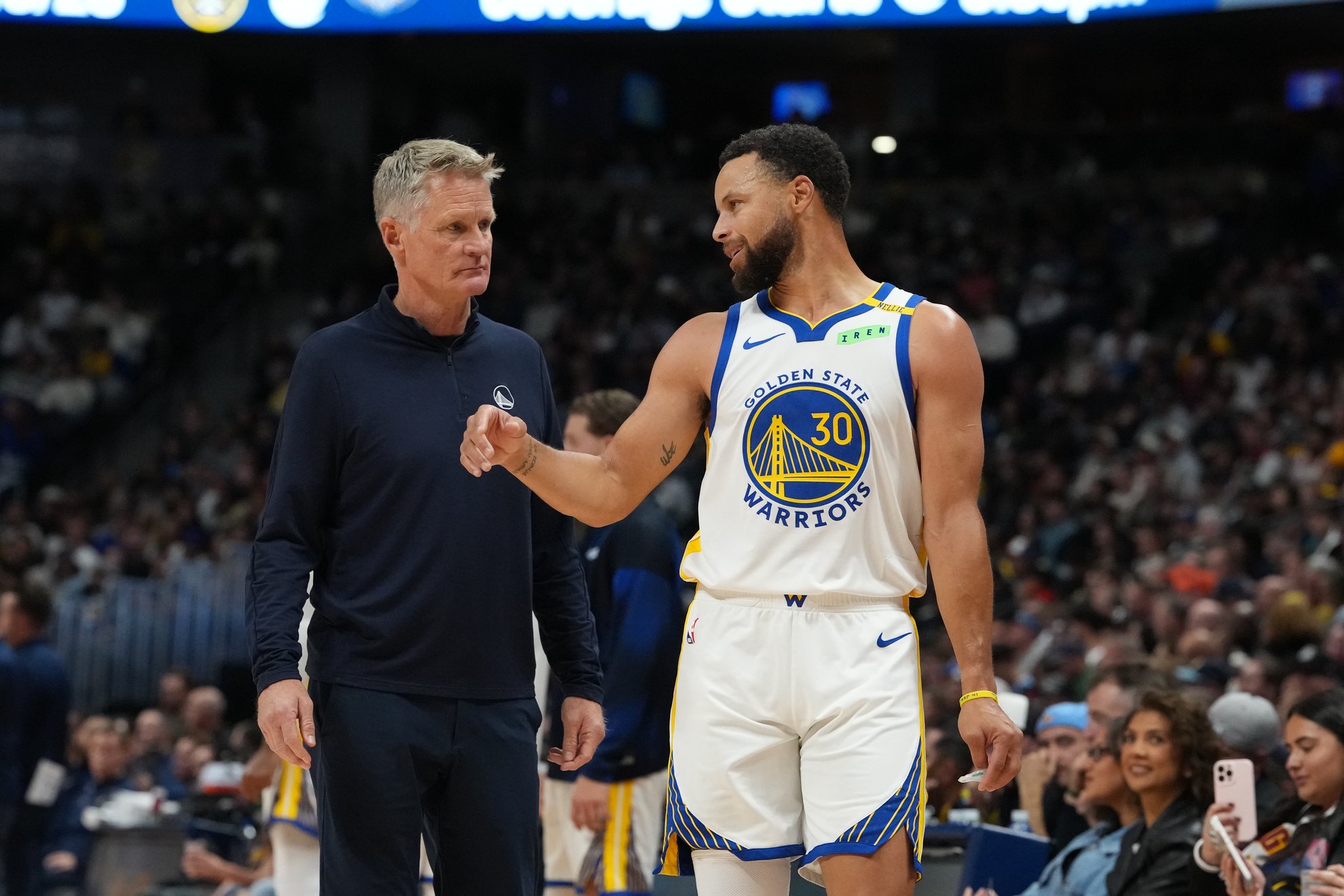 Steve Kerr and Stephen Curry