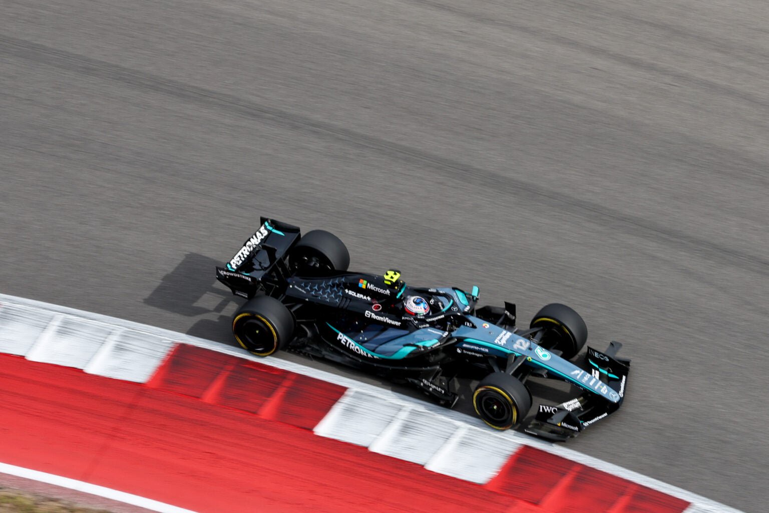 Mercedes driver Andrea Kimi Antonelli on track during the 2026 F1 United States Grand Prix