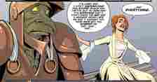 Panel from Labyrinth: Coronation #3, Maria hates being in the Labyrinth, looking for her son.