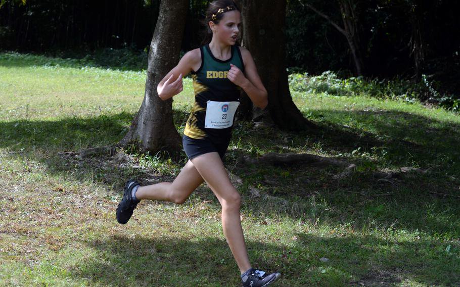 Emery Bedo nears the finish line.