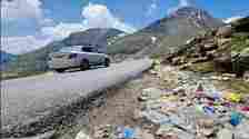 Highways across Himachal, those leading to tourist destinations, are laden with garbage and plastic waste. (HT)