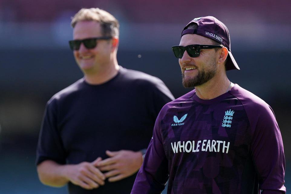 Head coach Brendon McCullum (right) and managing director of cricket Rob Key are likely to see their positions come under scrutiny (Robbie Stephenson/PA)