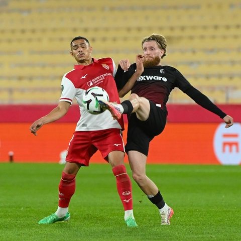 Szene aus dem Spiel zwischen Freiburg und Monaco