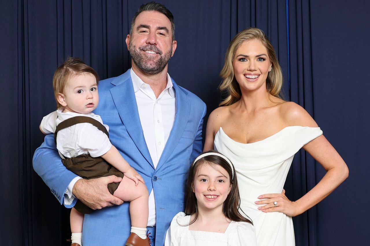 Justin Verlander with Kate Upton and their family.Credit: Rob Tringali/MLB Photos via Getty