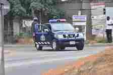 Ghana police patrol car