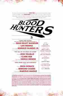 Interior preview page from BLOOD HUNTERS #3 GREG LAND COVER