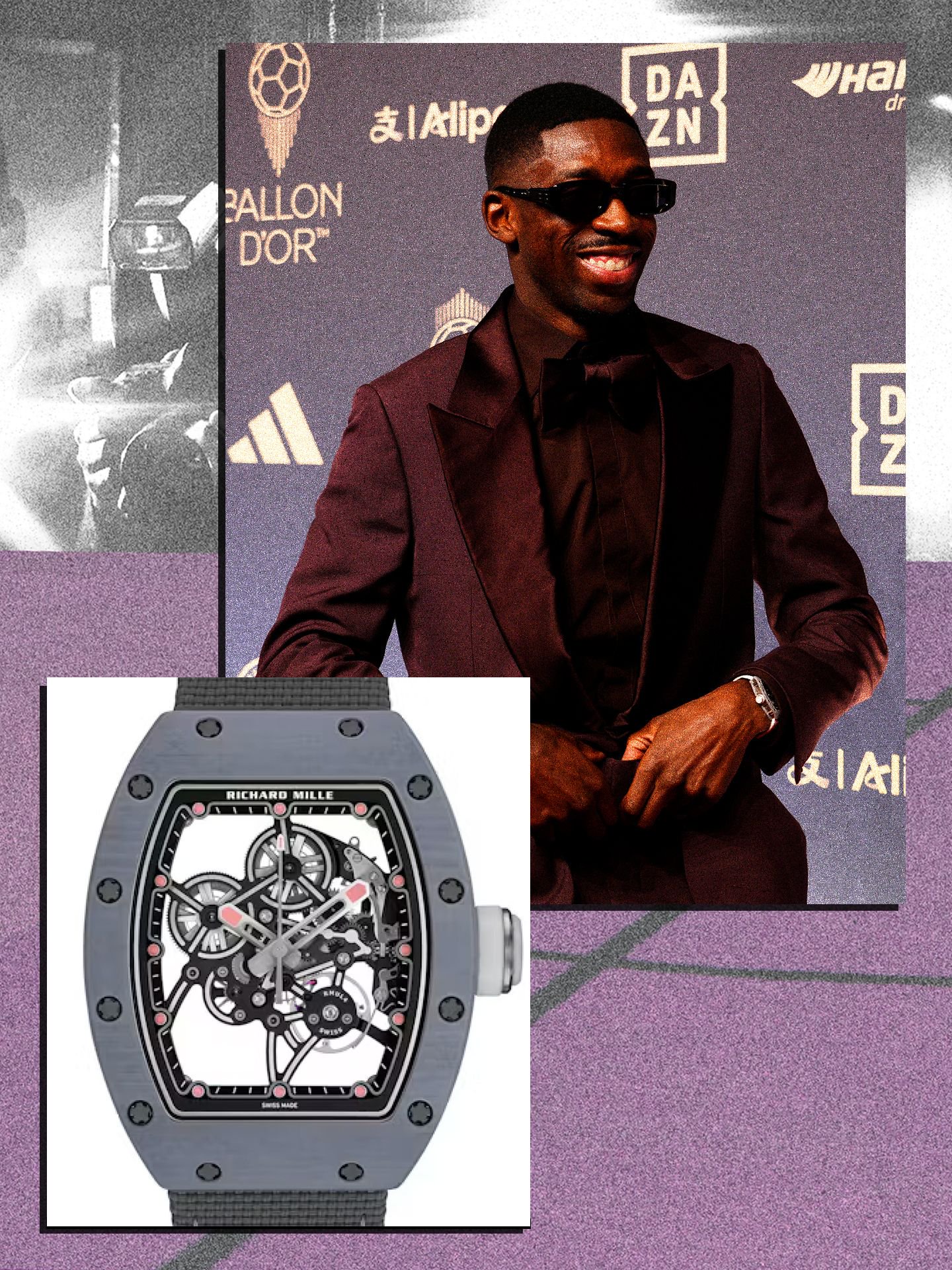 Image may contain Ousmane Dembl Wristwatch Arm Body Part Person Adult Photography Face Head and Portrait