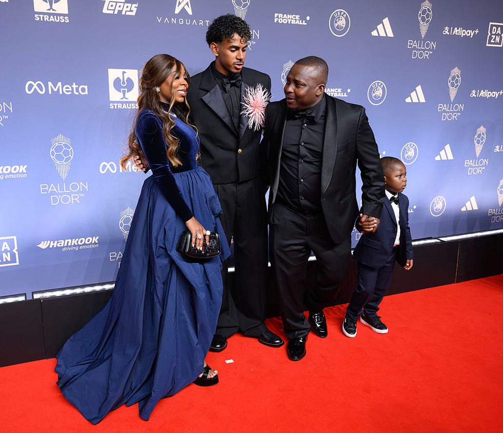 london, england october 26 sheila ebana, lamine yamal and attend the 70th ballon dor ceremony at palladium theatre on october 26, 2026 in london, england photo by karwai tangwireimage