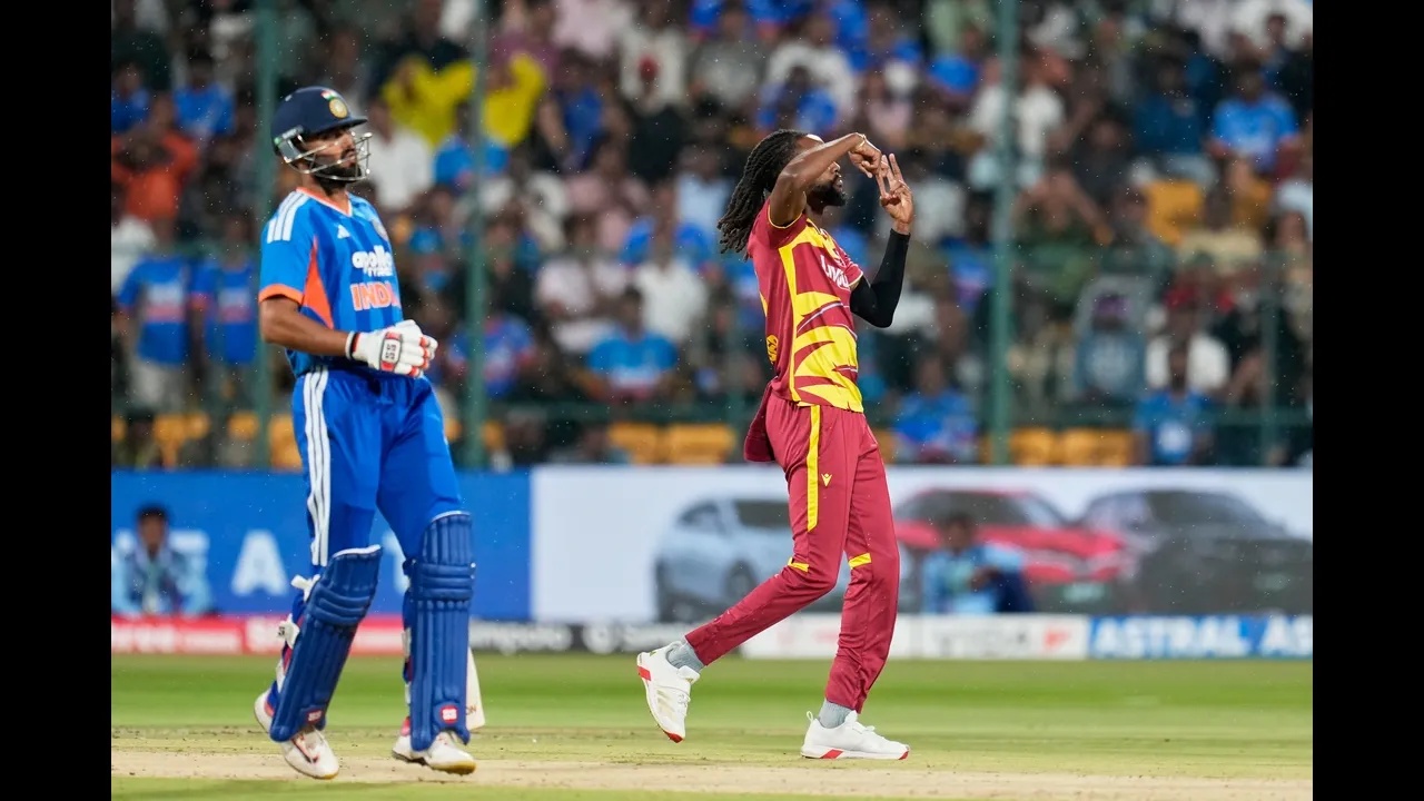  The fifth T20I between India and West Indies was called off due to rain. Photograph: (AP) 