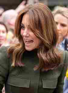 Kate Middleton meets members of the public gathered on King Street during day three of their visit to Ireland on March 5, 2020 in Galway, Ireland. 