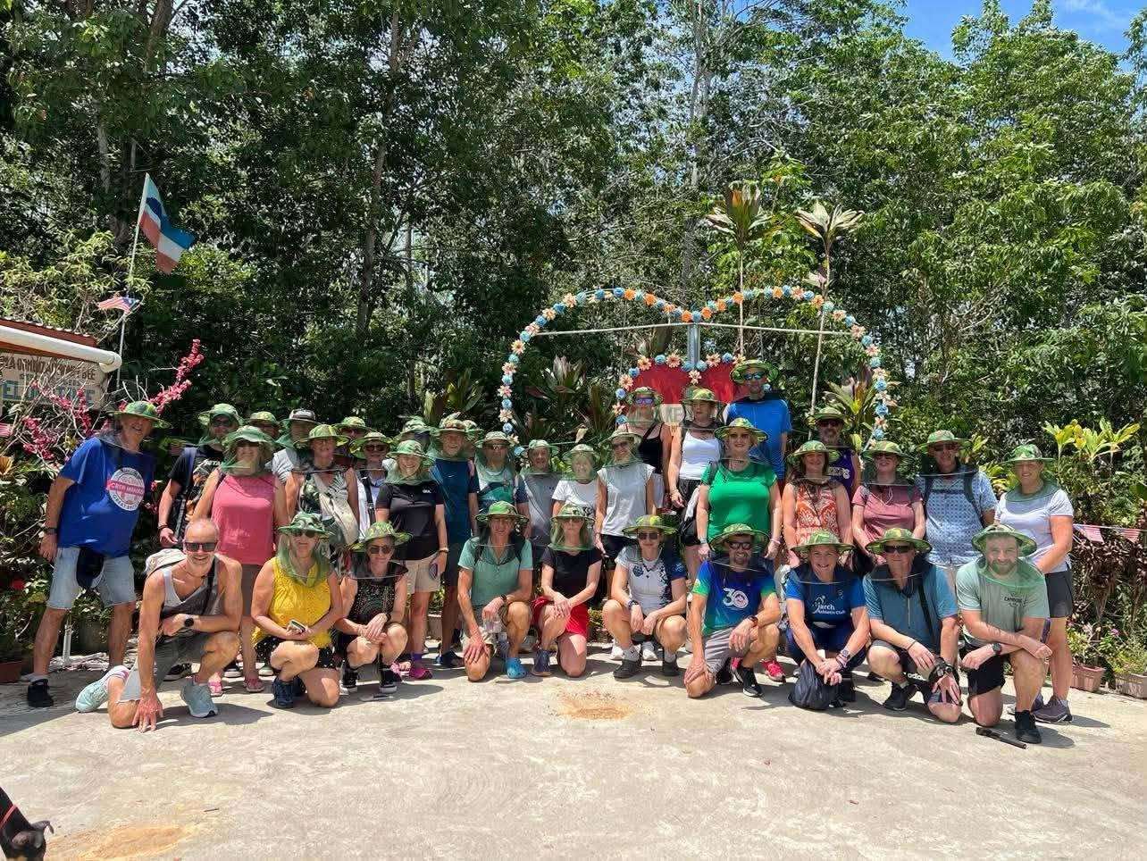 March Athletics Club members in Borneo.