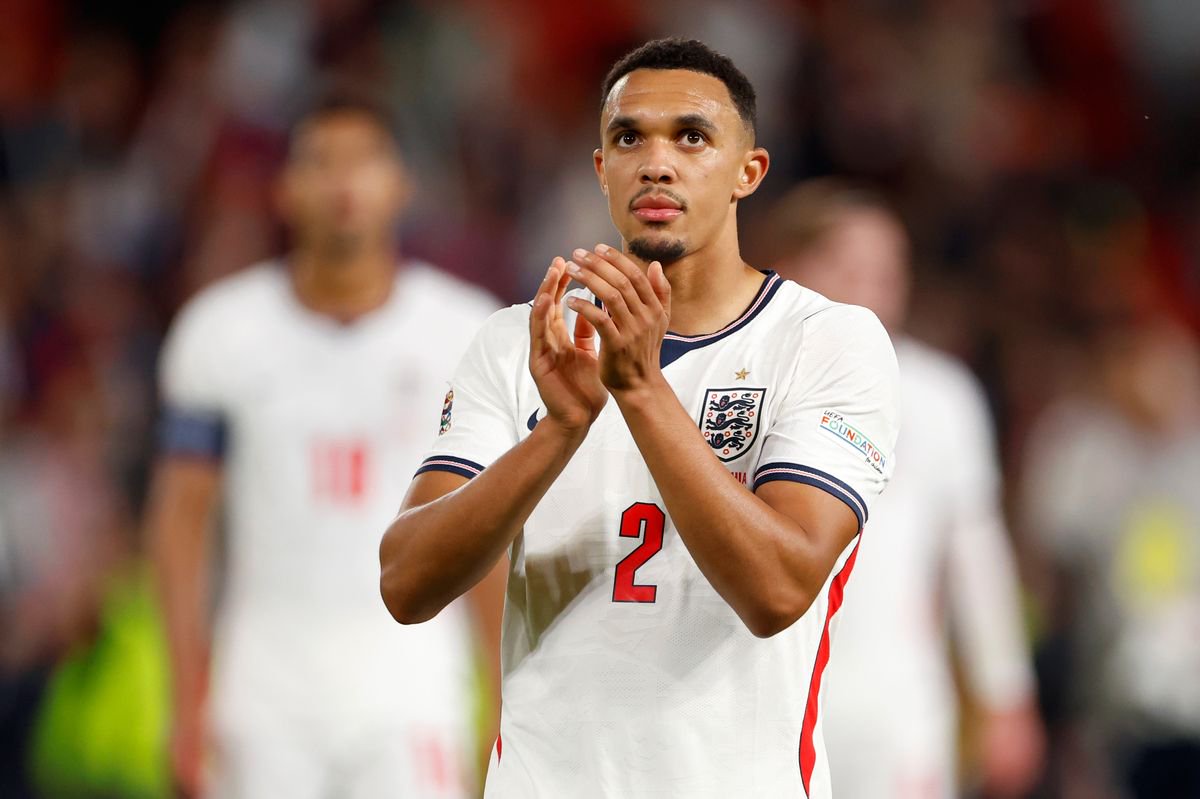 Trent Alexander Arnold of England celebrates the victory  during the  UEFA Nations league match against Czech Republic