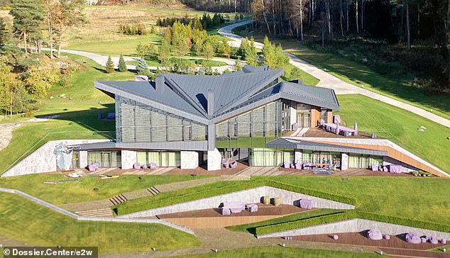 There are several buildings and a tell-tale sign that this is part of a huge Putin portfolio of secret homes and palaces hidden from the Russian people