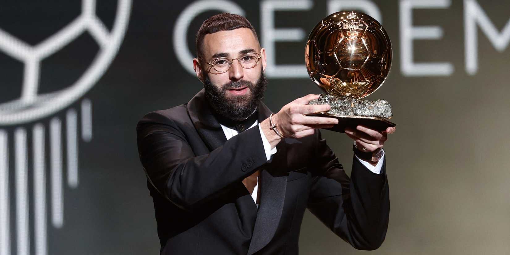 Real Madrid's Karim Benzema after winning the Ballon d'Or