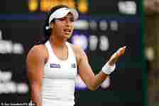 Heather Watson was eliminated from Wimbledon after a straight set defeat on the first day