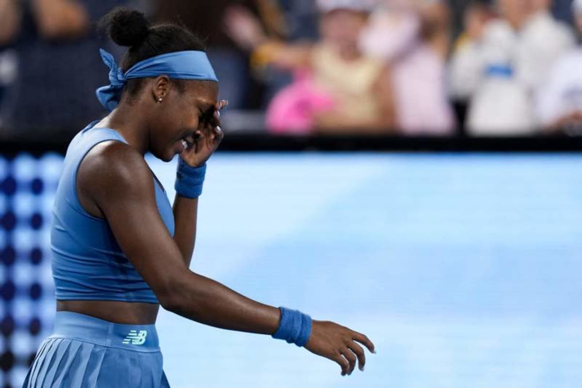 Aug 23, 2026; Cincinnati, OH, USA; Coco Gauff (USA) celebrates defeating Jessica Pegula (USA) during the finals of the Cincinnati Open at Lindner Family Tennis Center. © Aaron Doster-Imagn Images
