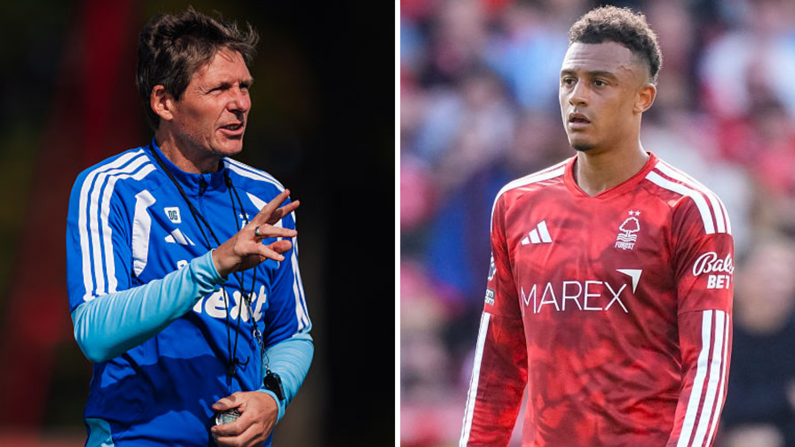Oliver Glasner and Dan Ndoye split picture