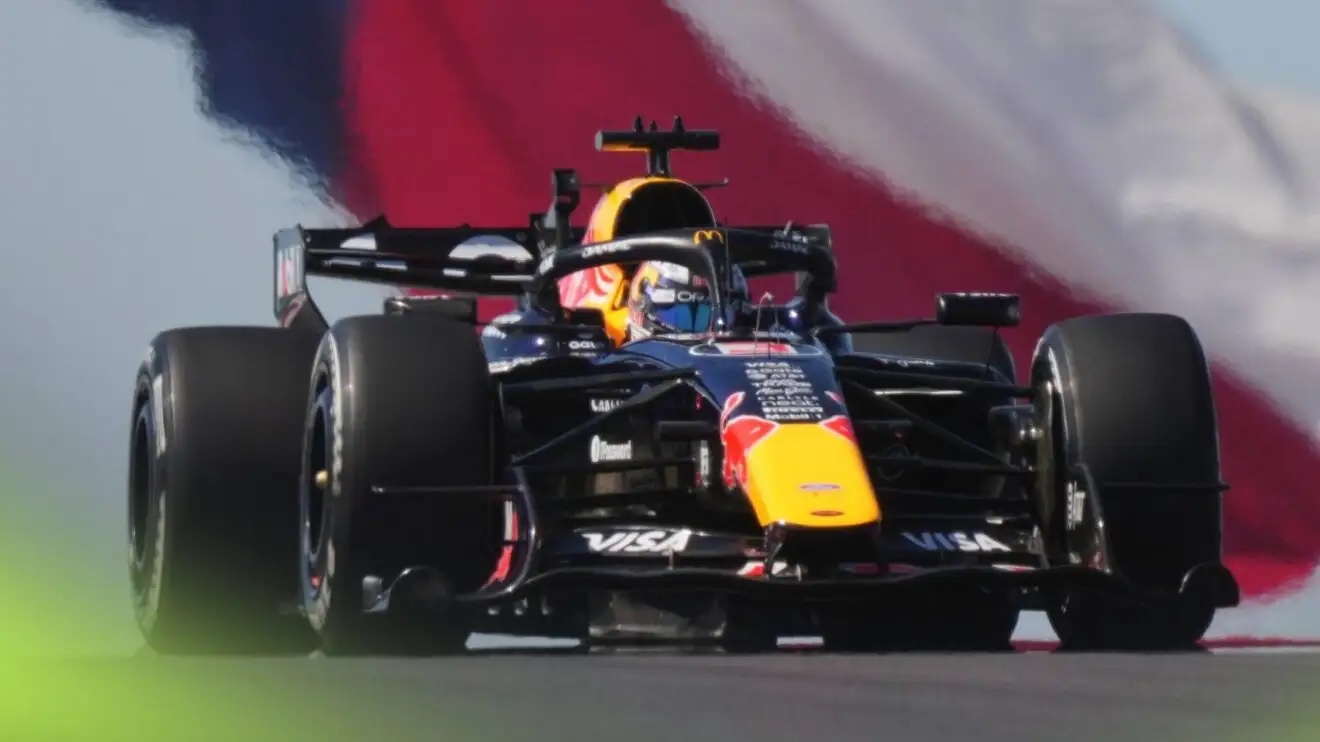 Max Verstappen on track at COTA in FP1 at the United States Grand Prix.