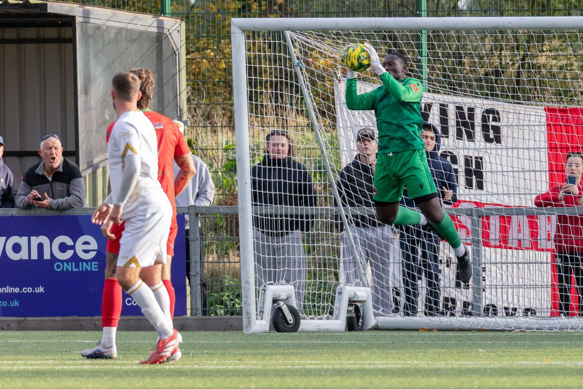 South Park's Baldwin Kaluya blocks an incoming shot  (Photo by Stuart McAlister)