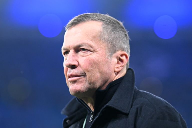 HAMBURG, GERMANY - OCTOBER 27: Former player and TV pundit Lothar Matthaeus looks on before the DFB Cup 2026/27 match between Hamburger SV and Eintracht Frankfurt at Volksparkstadion on October 27, 2026 in Hamburg, Germany. (Photo by Stuart Franklin/Getty Images)