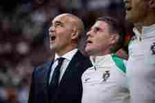 Roberto Martinez confused fans by singing Portugal's national anthem. Image: Getty
