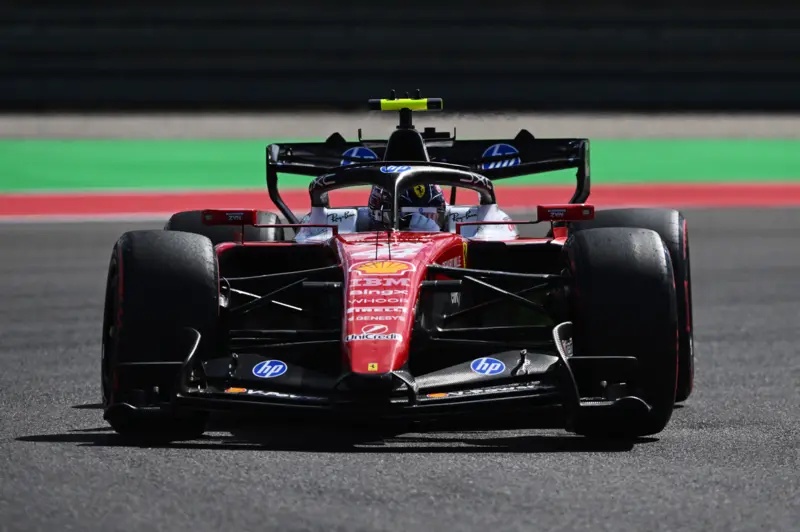 Ferrari's Lewis Hamilton during US Grand Prix final practice