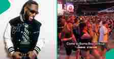 Burna Boy: Oyinbo Fans Dance Choreography in the Crowd As He Sings on Stage, “See How Happy Dey Are”