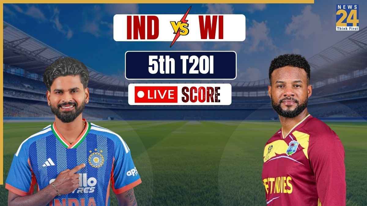 India vs West Indies 5th T20I Live (Image Credit - AI)