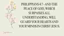 Philippians 4 7 with flower on side