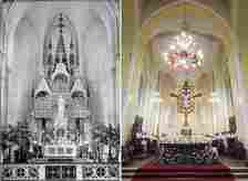 Altar before the 1917 revolution and now