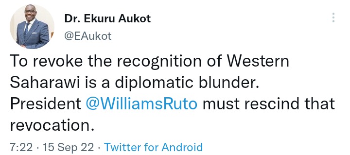  President William Ruto Committed A Diplomatic Blunder Ekuro Aukot Chezaspin