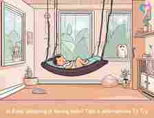 baby sleep in swing_illustration