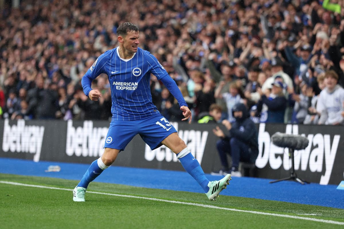 Veteran midfielder Pascal Gross has covered more distance in the Premier League this season than all but two other players, scoring three and assisting four