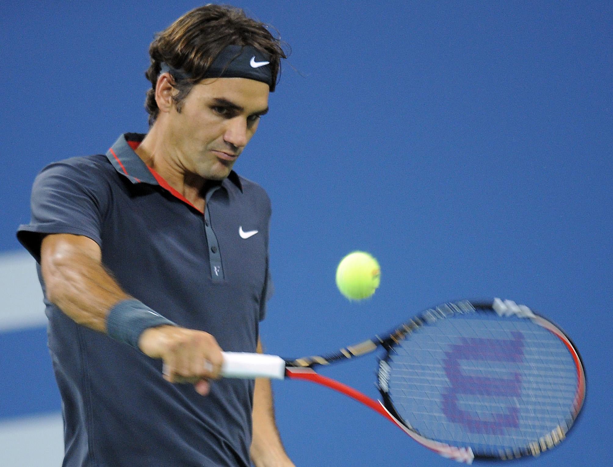 Felix Balshaw copied Roger Federer’s one-handed backhand (Mehdi Taamallah/PA)