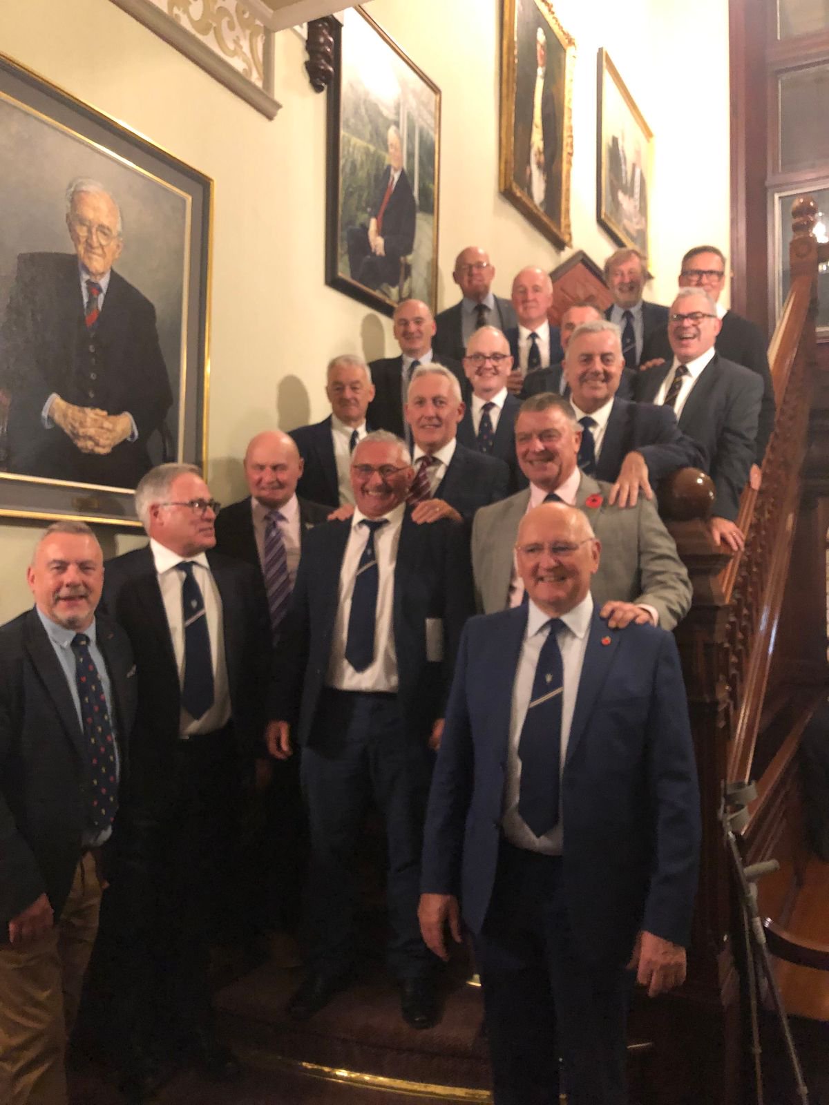 Members of the sides from Llandovery College and Christ College who faced each other in the 1979 Centenary match in Brecon met up again 45 years later at a celebration dinner at the Cardiff and County Club