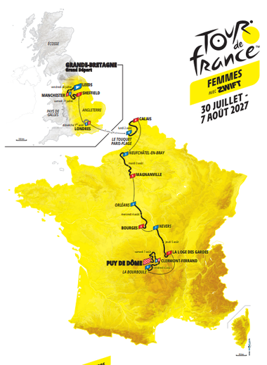 Le parcours 2027 du Tour de France femmes avec Zwift.